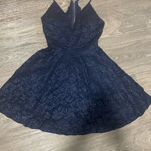 Windsor Navy Floral Lace Dress